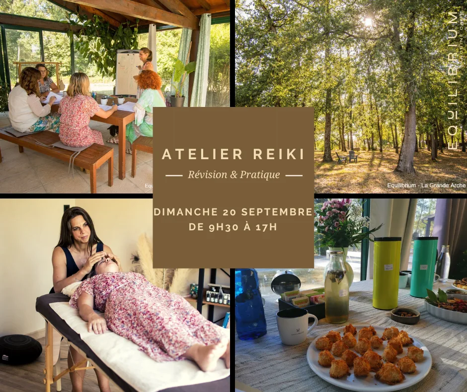 Atelier Reiki révision et pratique, dimanche 20 septembre 2026 de 9h30 à 17h