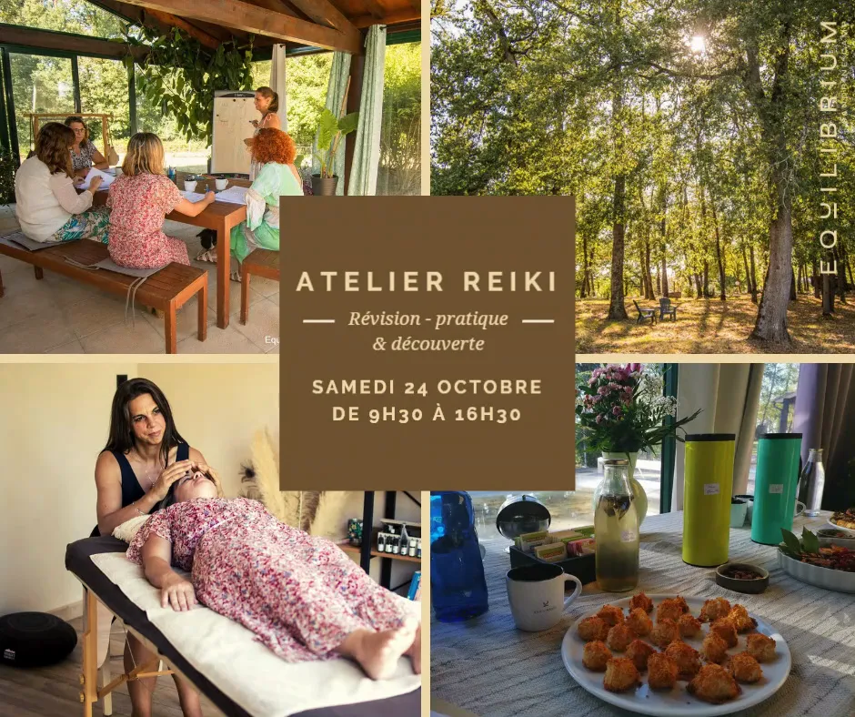 Atelier Reiki révision, pratique et découverte, samedi 24 octobre 2026 de 9h30 à 16h30